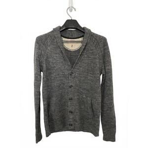Converse John Varvatos Men's long button front cardigan 2/Med grey cabincore